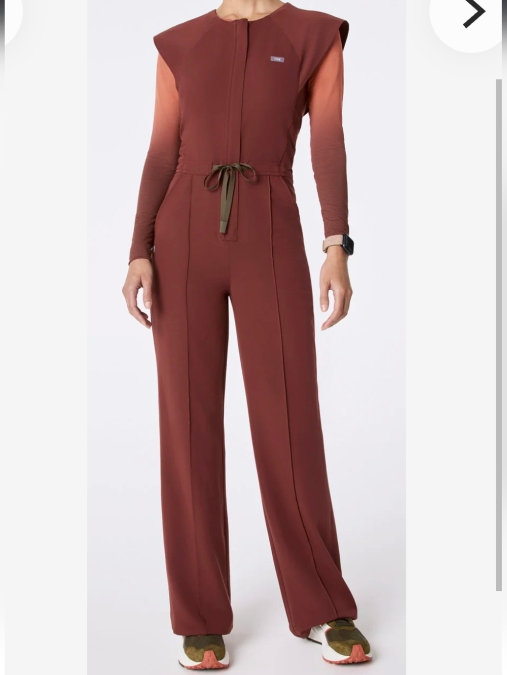 FIGS Layton Crewneck Wide Leg ScrubJumpsuit